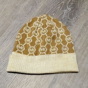 MK Michael Kors cream knit logo women hat